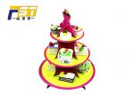 Easy Disassemble 3Tiers Cardboard Cake Display With CMYK Color Printing For