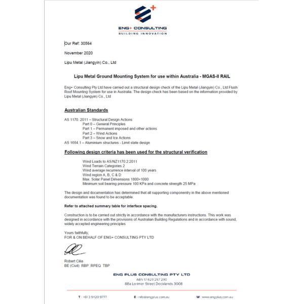 Steel 55m/S Solar PV Mounting Systems , Screw Ground Mount PV System MGC