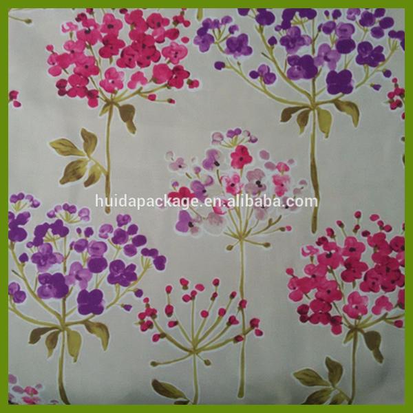 Flower design heat transfer printed tablecloth made of 100% polyester table decration cloth