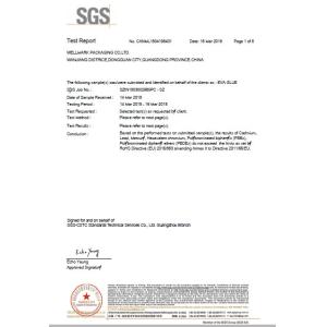 WELLMARK PACKAGING CO.,LTD. Certifications