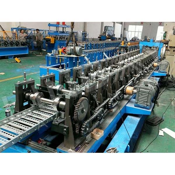 Galvanized Steel Punch Press Automatic Cable Ladder Tray Roll Forming Production Line
