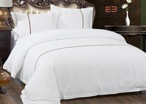 Quality Hotel Bedding Set 100% Cotton With 60S 300T King Size And White Color for sale