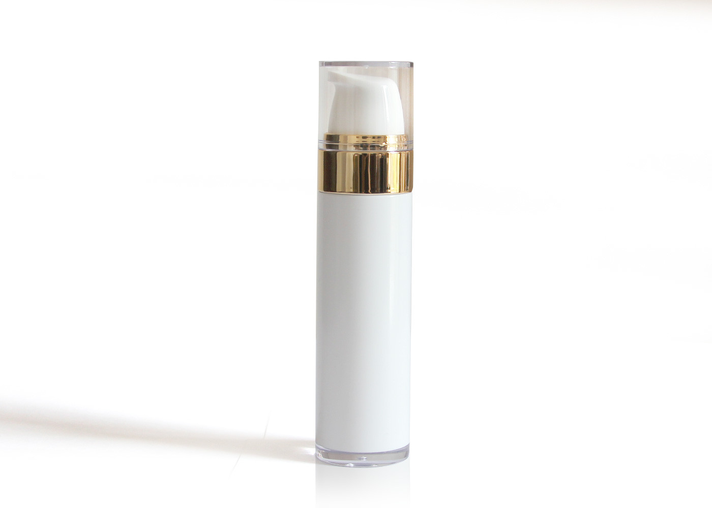 Quality Elegant Solid White Airless Cosmetic Bottles For High End Skin Care Serum Packaging for sale