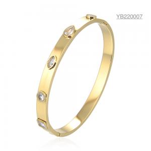 China 12g CZ Diamond Gold Bracelet on sale
