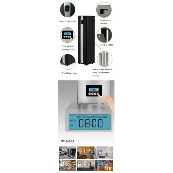 Stand Alone Hotel 22W 1500cbm 500ml Scent Aroma Diffuser