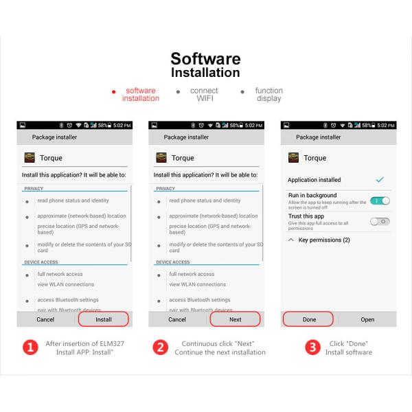 Portable Automobile Android Car Scanner For Detecting 12V Gasoline And Diesel Cars
