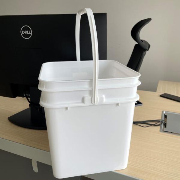 Square Plastic Pail with Lid Durable and Storage Solution