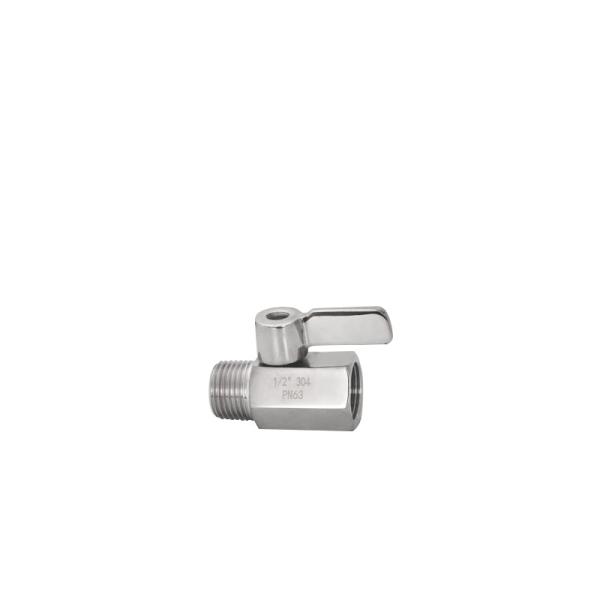 (M/F) Threaded Reduce Bore Mini Ball Valve with Stainless Steel Handle