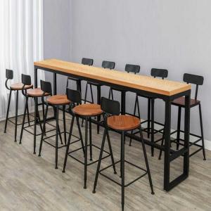 Quality Thickness 16mm Bar Table Stool Set Melamine Board Bar Height Dining Set for sale