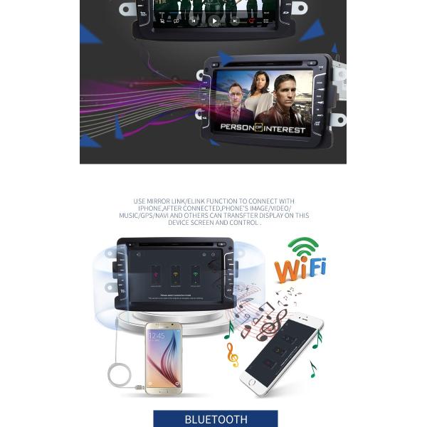 Renault Duster Android 7 Inch Car Dvd Player With Video Radio WiFi AUX