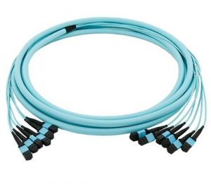 Quality MPO MTP Trunk Optical Patch Cord 8 12 24 Fibers OM3 3M For Data Center Fiber Cabling for sale