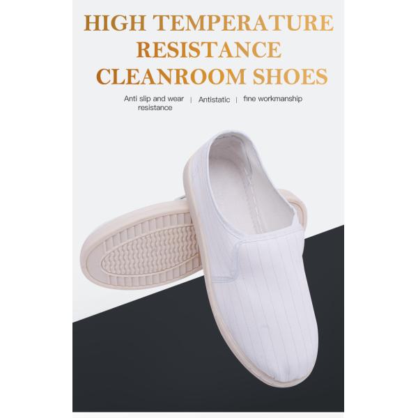 Unisex ESD Cleanroom Shoes PVC Sole Euro 34-50 White