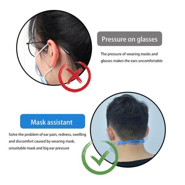 Gear Adjustable Anti-Slip Mask Ear Extension Strap Mask Hook Prevent Ear-pulling Adjustable Mask Rope Extension Buckle