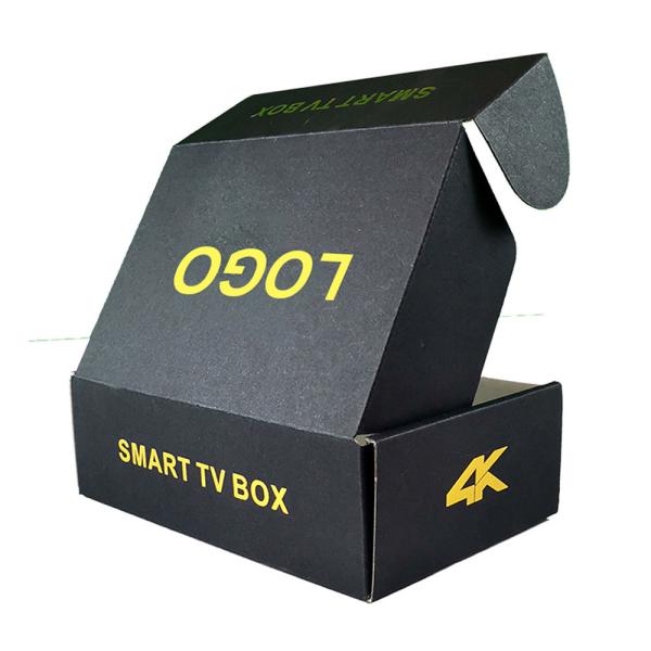 Custom Folding Corrugated Cardboard Black Shipping Hat Box Durable