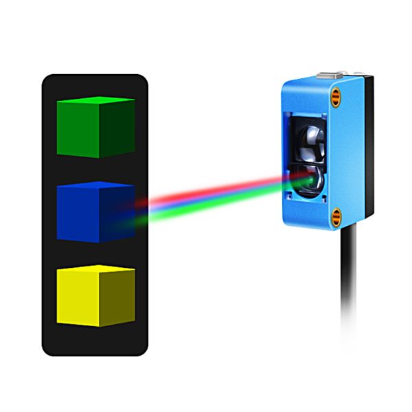 Loushida Optical Sensor 8-20mm Detection color mark sensor for Single or Three Different Colors Optical Switch Type