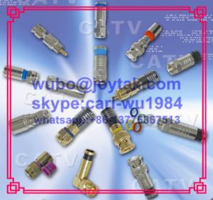 Quality RCA Connector Compression Type gold plated RCA male right angle for RG6 Coax Cable HDTV connector for sale