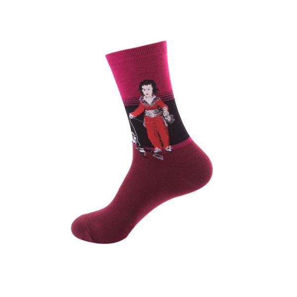 Snagging Resistance White High Top Socks With Regular Style