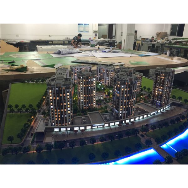 LED Light Architectural Model Making Materials / 1/100 Scale Residential Physical Scale Maquette