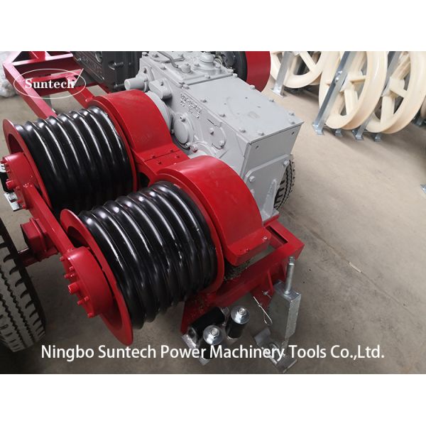 Diesel Engine Powered Cable Pulling Winch Machine In Tower Power Construction