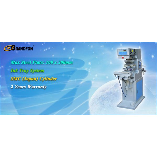 high quality new gravure pneumatic 2 color pad printer with shuttle