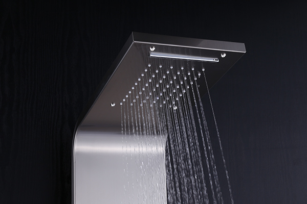 5 Functions SS Brushed Shower Panel Kit Massage Mode Chrome Finshing Surface