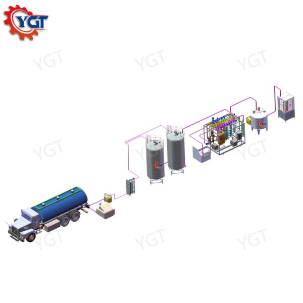 0.5-2T/H Pasteurized Milk Processing Line Customized Machine Durable Material SUS304/316
