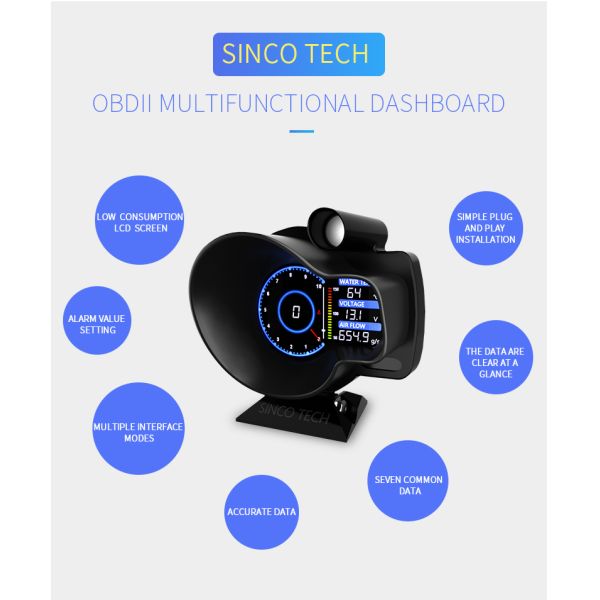 DO916 Sensor Sinco Tech Dash Speed Fuel Ratio Gauge