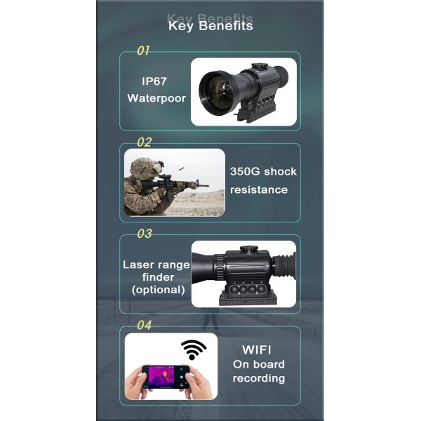 Monocular Night Vision Scope Thermal Camera For Hunting City Safety Oilfield Safety