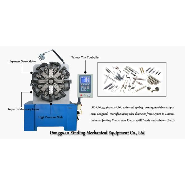 XD-CNC35 Universal Spring Forming Machine Make Various Precision Tension Springs