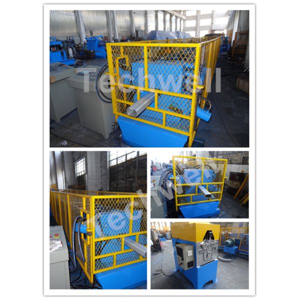 0-15m/Min Forming Speed Downpipe Machine, Rainspout Roll Forming Machine With Coil Thickness 0.4-0.6mm