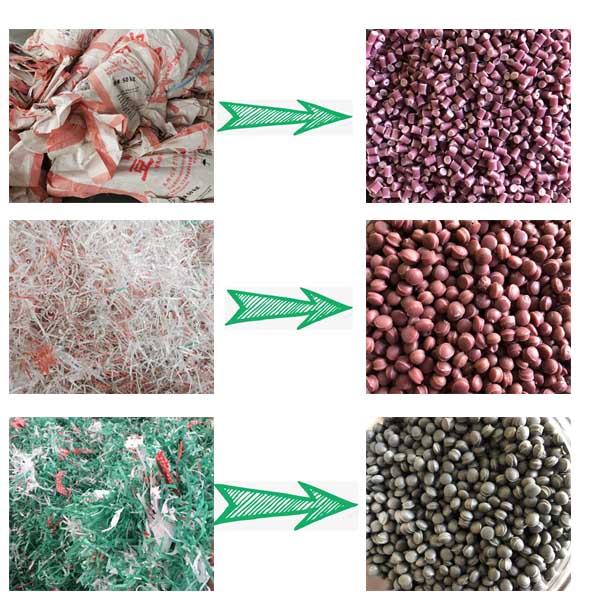 200kg/H - 800kg/H Woven Bag Recycling Machine Pelletizing Machine For Granulation