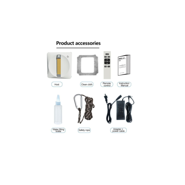 Smart Window Robot Auto Spray 60Hz Remote Control Window Washer