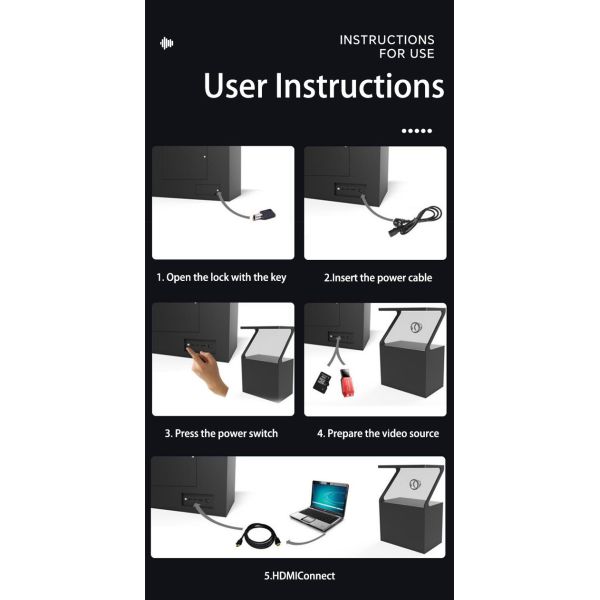 180 Degree 3D Hologram Display 22" Full HD Floating Hologram Box