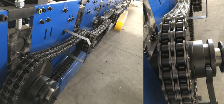 detals of metal decking machine