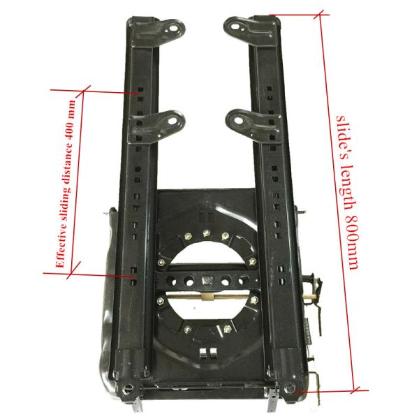 Swivel mechanism with built in rails suitable for captain's seats passenger rotating mechanism with slider