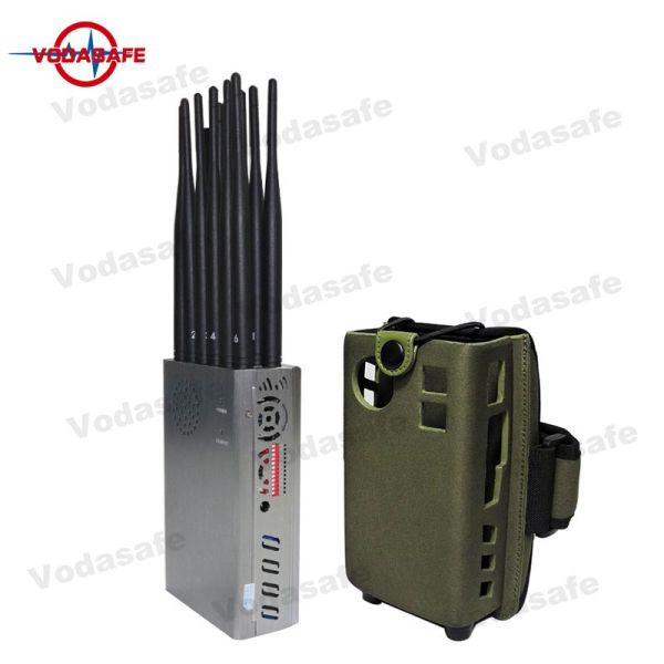 5G Easy Carry Portable Signal Jammer High Power 12Bands Cover Radius 30 Meters