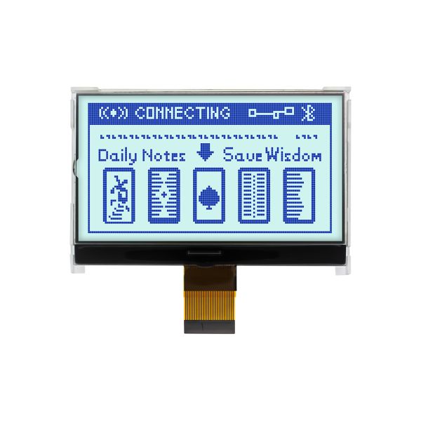 COG LCD Display 12864 White and blue dot matrix high definition display 3.3V Suitable for instrumentation Wide temperature HTG12864-125-11W