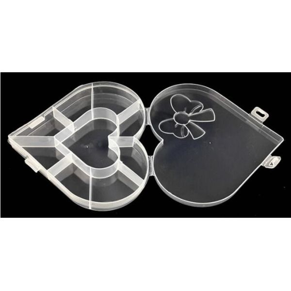 Compartment Clear Plastic Storage Box With Removable Dividers, Slots Adjustable Craft Organizer Jewelry plastic Storage