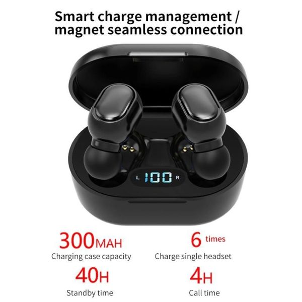 Ture Wireless Earbuds Earphone Bluetooths Waterproof Digital Display Auriculares Earphone Earbuds