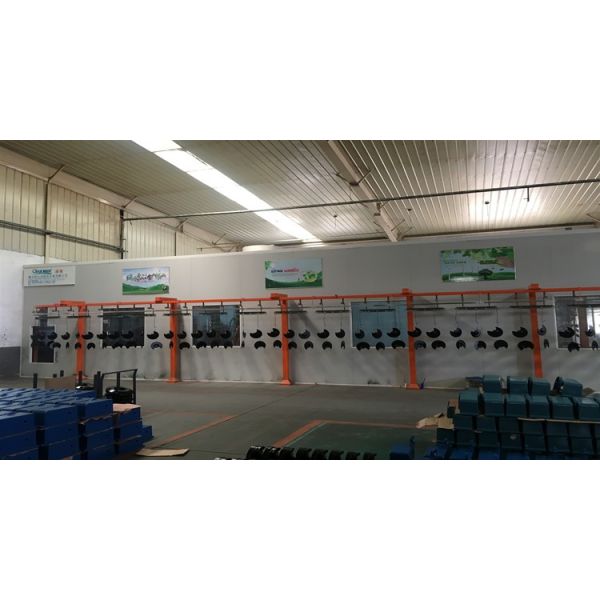 CE Metal Electrostatic Powder Coating Line Large Capacity Gas Heating