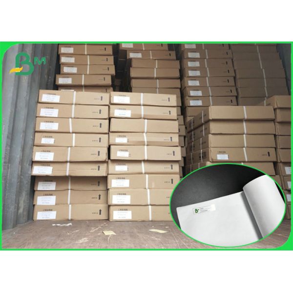 Wood Pulp Laser Printable 80gram Inkjet Plotter Paper Rolls With 36inch50yard