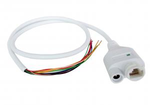 IP67 waterproof RJ45 connector and DC Jack sharing injection modeling IP camera cable