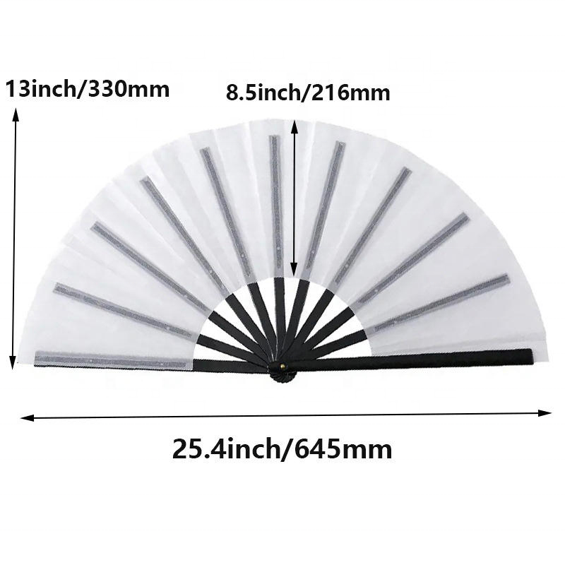 Sublimation Polyester Folding Fan 13'' DIY Heat Transfer Materials