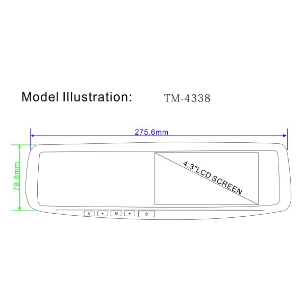 Night Vision Car Backup Camera Rear View Mirror With Auto Front View Switching