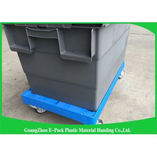 Durable Plastic Storage Bins With Lids / Attached Lid Distribution Containers