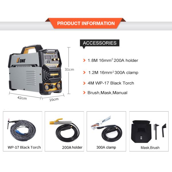 Compact 200A Single Phase Tig Welding Machine CE Certification