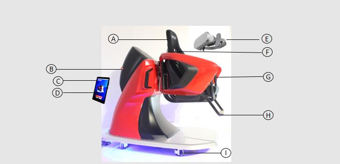 Shopping Center Virtual Reality Simulator Red Color CE RoHS SGS Certificate