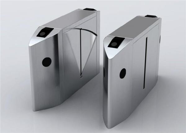 Buy IP44 1.5mm Thickness Stainless Steel Flap Barriers Auto Reset 110V Waist High Turnstile at wholesale prices