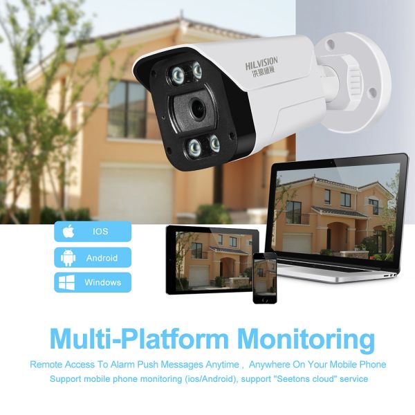 C2240TD-10J poe White network camera equipped with Built-in Siren and H.265 Video Compression Format