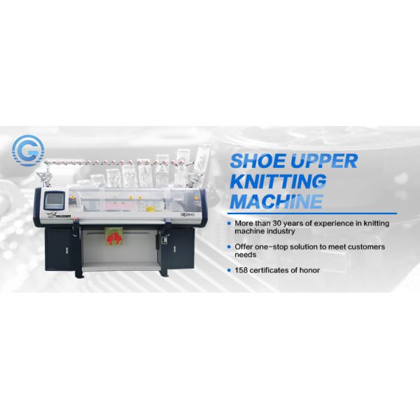Three System Knitting Machine For Shoe Upper 14G Raynen 1.3KW